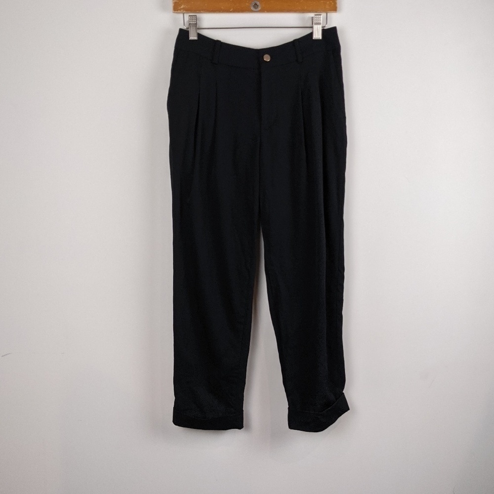 KATE Spade black wool cropped dress pant